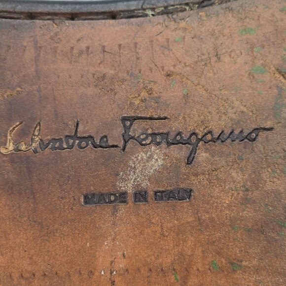 Salvatore Ferragamo Exotic Black Crocodile Dress Shoes Men 11 Penny Loafer Italy - Picture 10 of 11